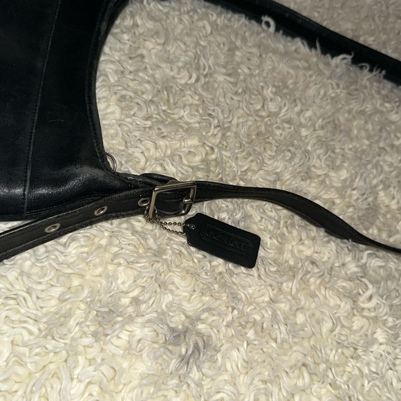Coach Vintage Black Leather Shoulder Bag
